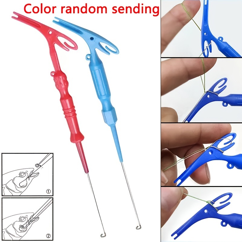 Fishing Hook Remover - 非接触ネイルスプレーツール,3-in-1ハンドフック,迅速な結び目セット,ランダムカラー,抽出器,1ユニット