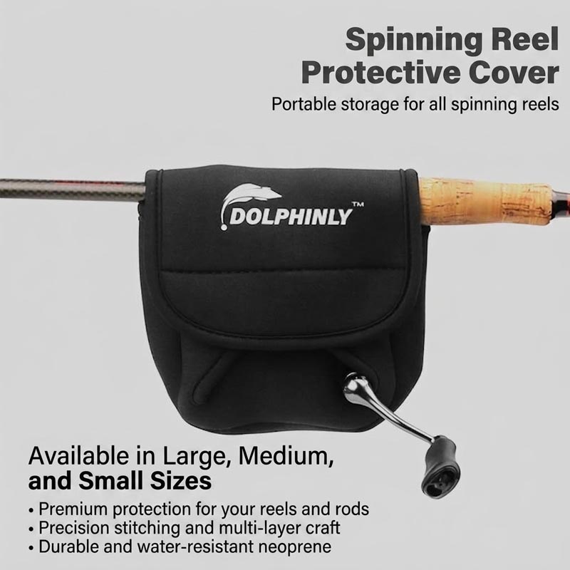 Shimano Reel Stradic - 耐衝撃性ネオプレン製スピニングリールカバー、シマノステラ、ヴァンキッシュ、ダイワLT用ダブルハンドルフィッシングリールバッグケース