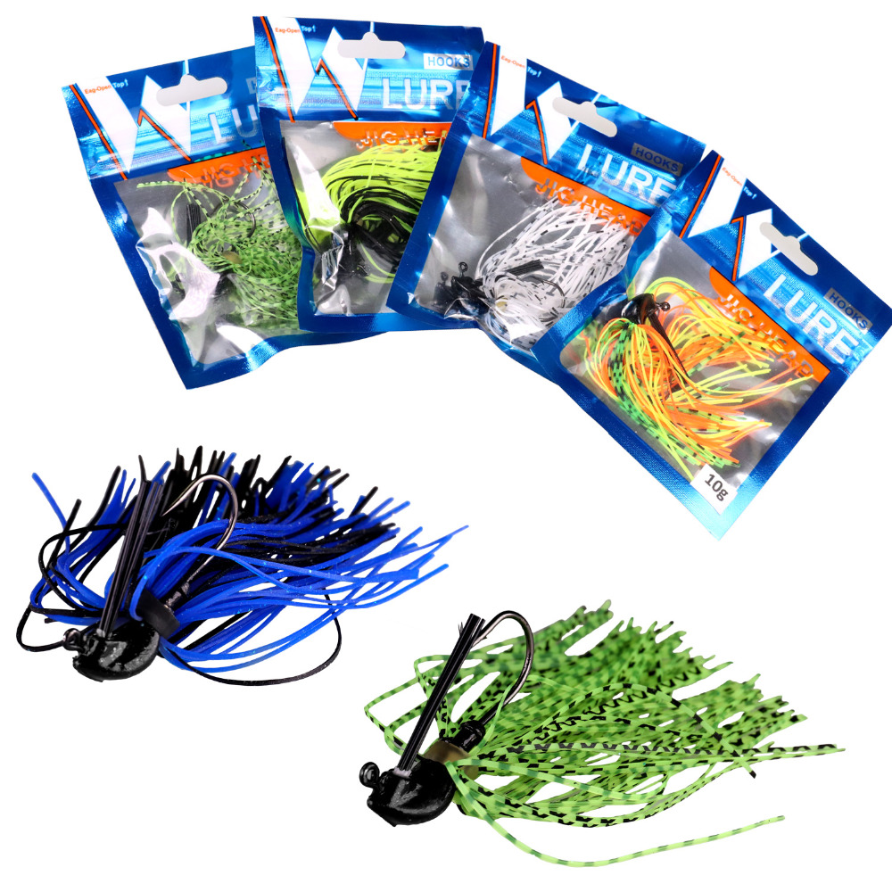 Fishing Hook Weedless - ステンレス鋼のベースフック,伸縮性のあるシリコンスイムスカート,金属ジグ,スピニングルアー,7g, 10g, 14g, 10個