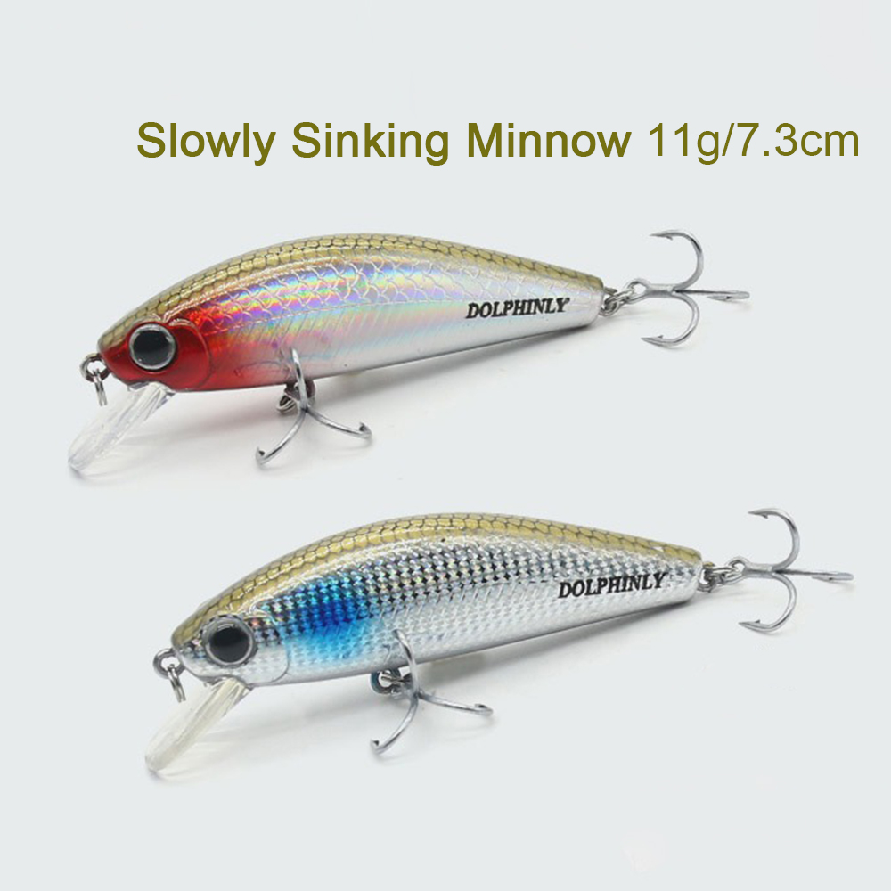 Fishing Hook Treble - シンキングミノー釣りルアー 11 グラム長距離キャストワブラートレブルフックハードスイムベイト人工餌釣りタックルペスカルアー