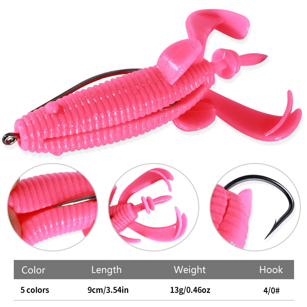Fishing Hook Weedless - フローティングソフトフロッグベイト強化オフセットフック蛇頭魚用ウィードレスリアルな遠投用塩味香料入りフィッシングルアー