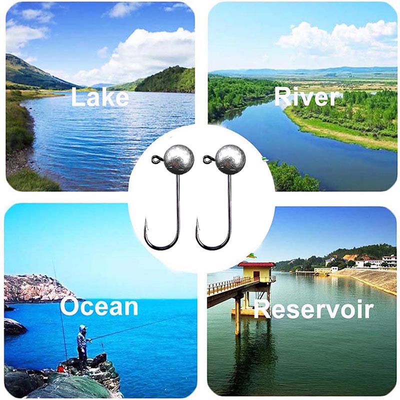 10 ピース/ロットジグヘッド釣りフック 1 グラム 2 グ - Fishing Hook Barbless のレビューと価格