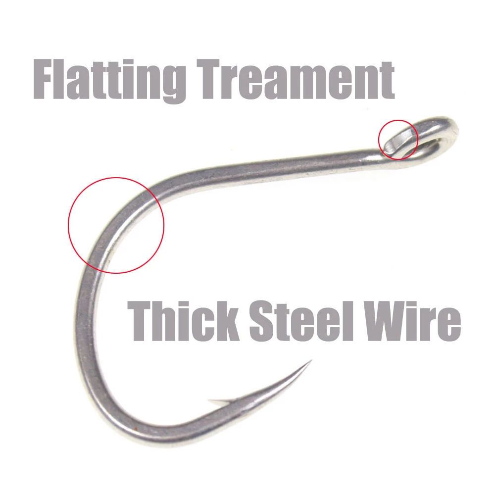 高炭素鋼の釣り針,塩水釣り,マット,錫,錆びない,とげのある - Fishing Hook Barbless のレビューと価格