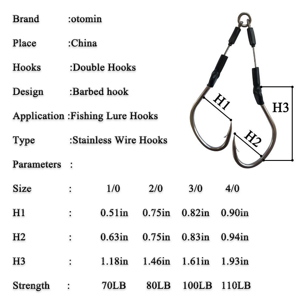 Bkk-ステンレス鋼の釣り針,塩水用のギア,ダブルベルト付き - Fishing Hook Assortment のレビューと価格