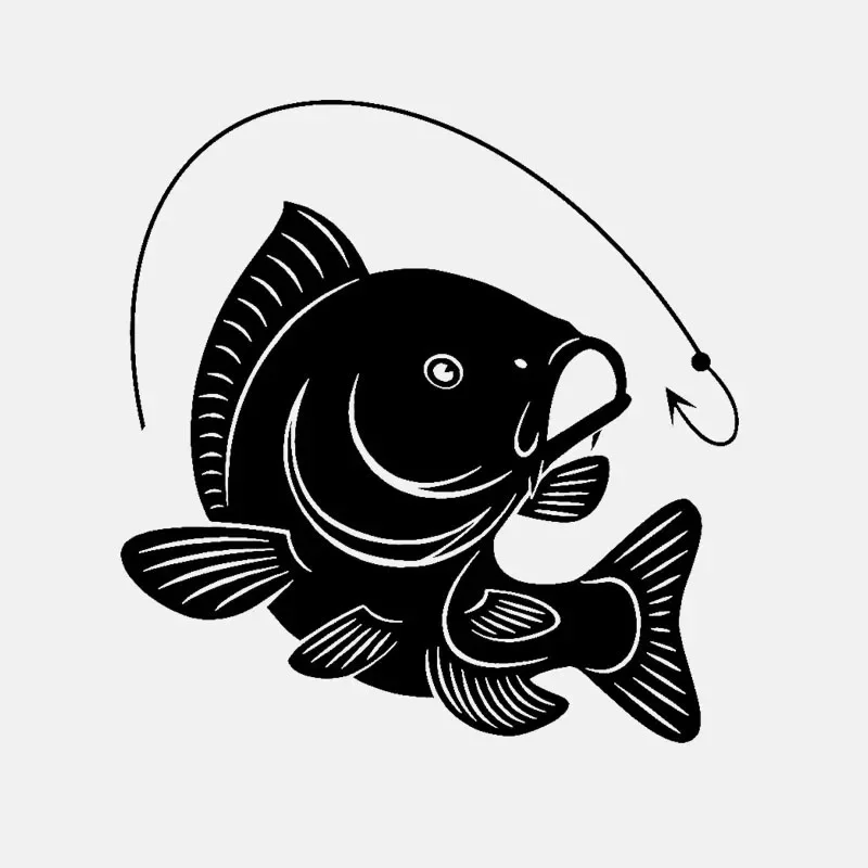 鯉の釣り針の装飾,釣りのステッカー,魚,漁師,趣味,車のステ - Fishing Hook のレビューと価格
