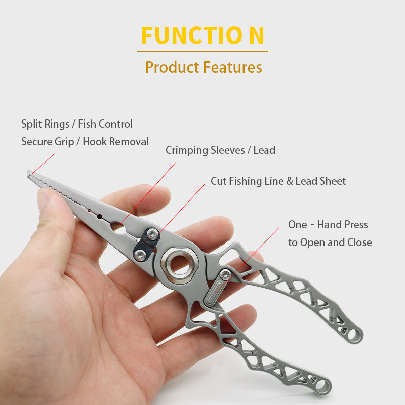 ポータブルステンレス鋼釣り用プライヤー多機能PEラインはさみ - Fishing Hook のレビューと価格