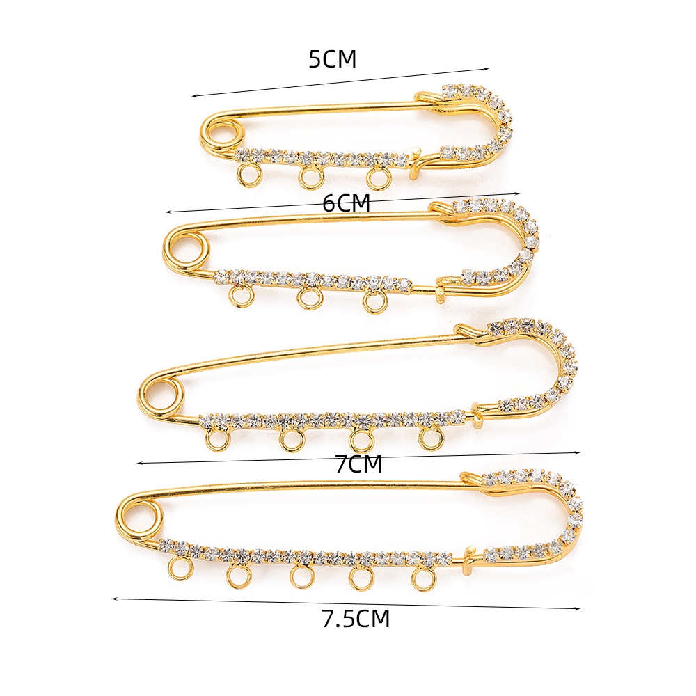 5個入り 50/60/70/75mm ラインストーンブローチ - Fishing Hook Size のレビューと価格