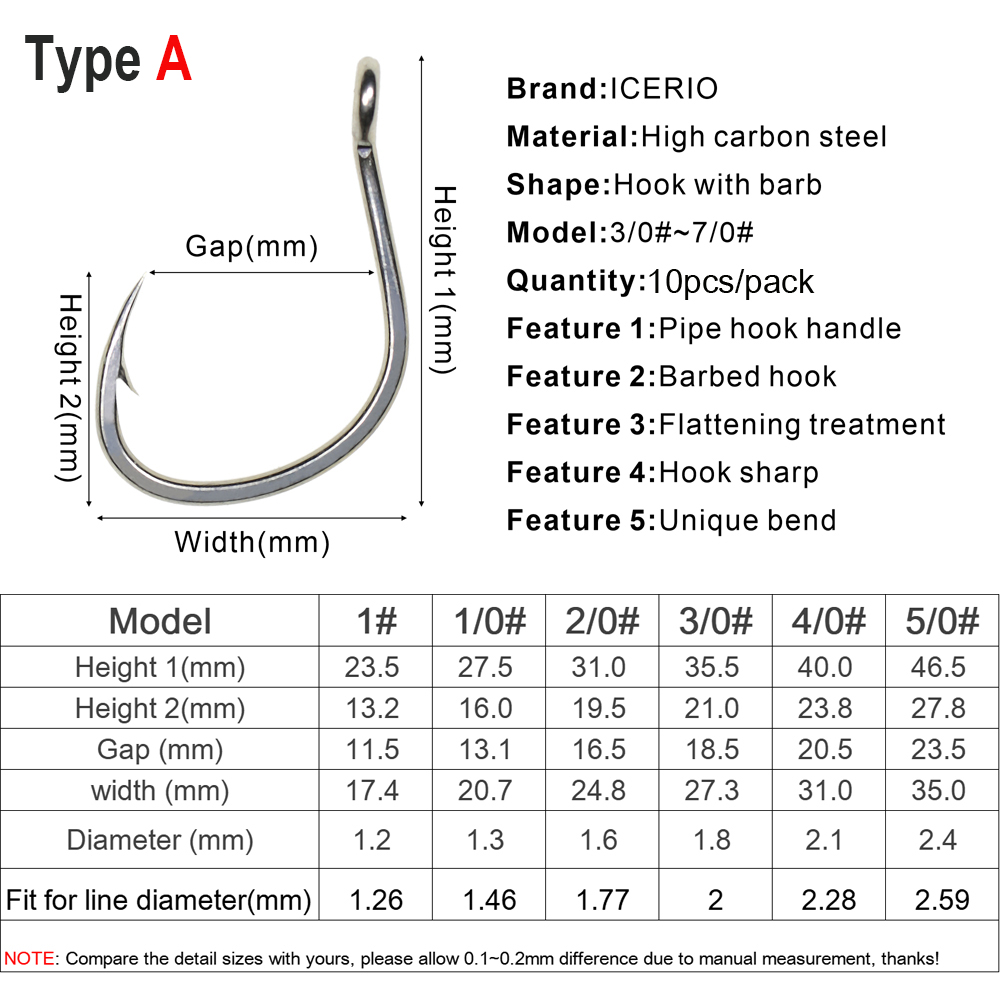 Icerio-耐食性のコーティングベイト,10個,防錆,フィ - Fishing Hook Assortment のレビューと価格