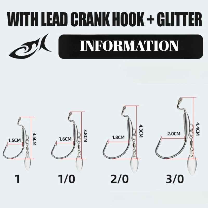 [TUODIAO] クランクフック ジグヘッドセット ウィー - Fishing Hook Weedless のレビューと価格