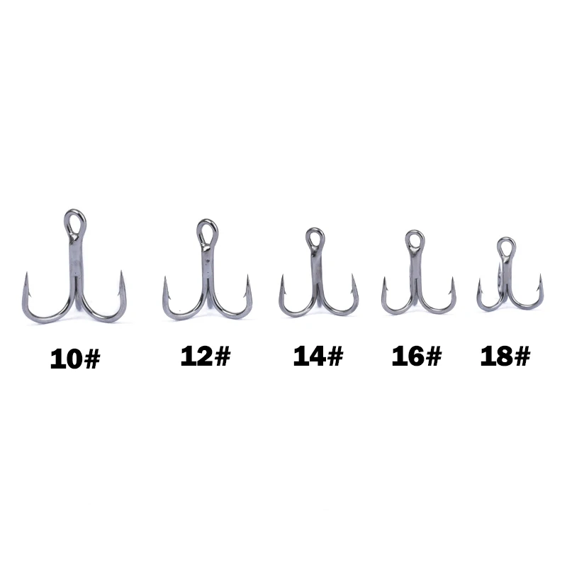 新しい 10 個 3x 強力なスーパーシャープラウンドトレブ - Fishing Hook Assortment のレビューと価格