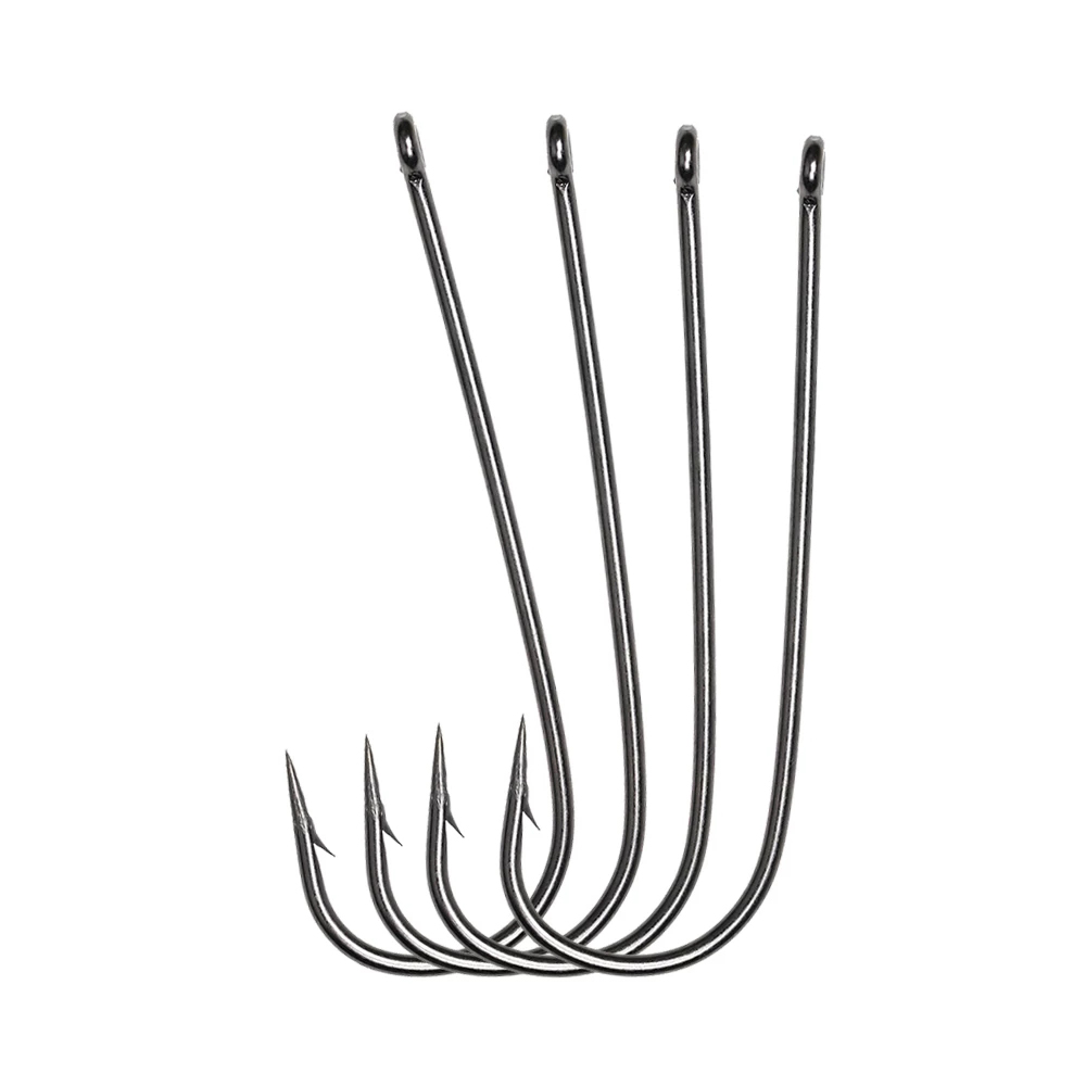 アイセリオ 100個 16 #   - 3/0 ロングシャン - Fishing Hook Barbless のレビューと価格