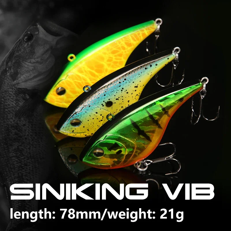 21 グラム/78 ミリメートル VIB 釣りルアー人工ハー - Fishing Hook Treble のレビューと価格
