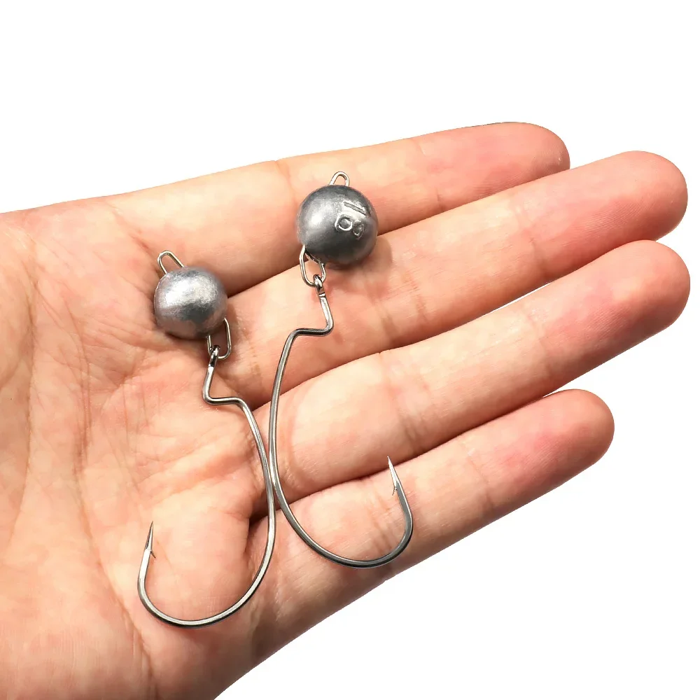 5個入りメタルジグヘッドワームフック2g 4g 10g 14 - Fishing Hook Weedless のレビューと価格